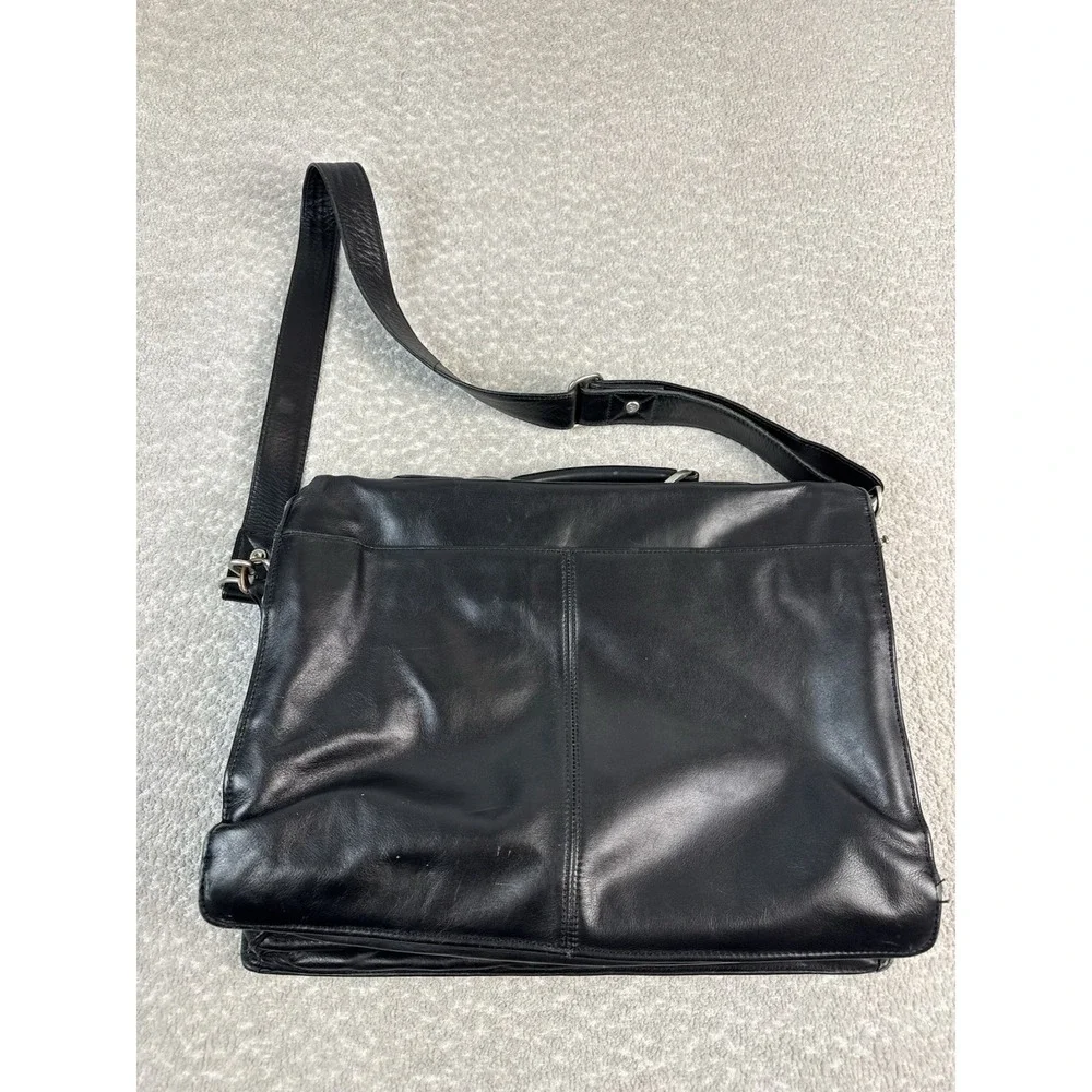 Wilsons Leather‎ New York Buckle Portfolio Briefcase Black